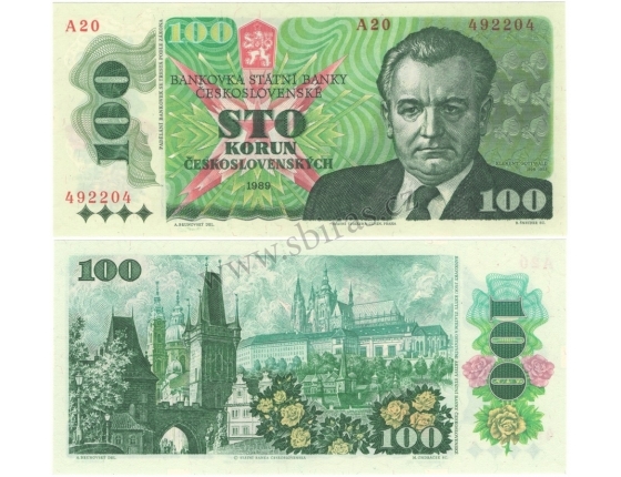 100 korun 1989 série A20