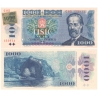 1000 korun 1985 UNC, série C, lepený kolek