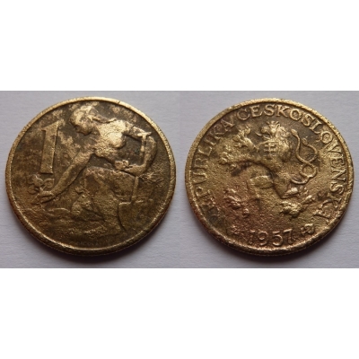Tschechoslowakei - Münze 1 Krone 1957