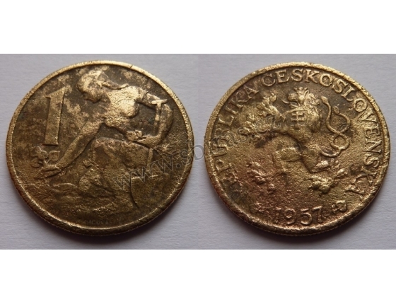 Tschechoslowakei - Münze 1 Krone 1957