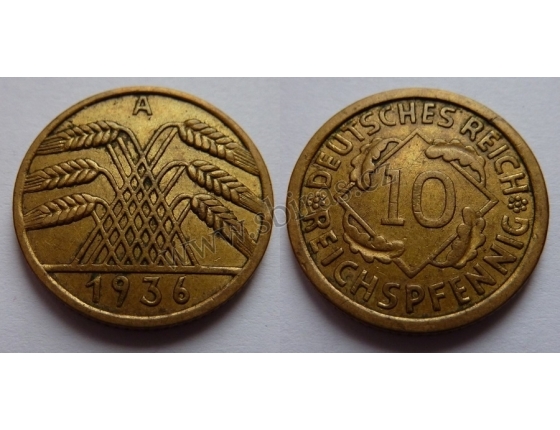 Německo - 10 reichspfennig 1936 A