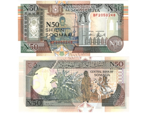 Somálsko - bankovka 50 shillings 1991