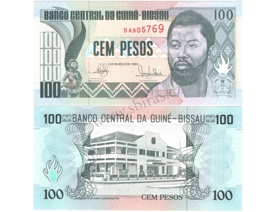 Guinea-Bissau - bankovka 100 pesos 1990 aUNC