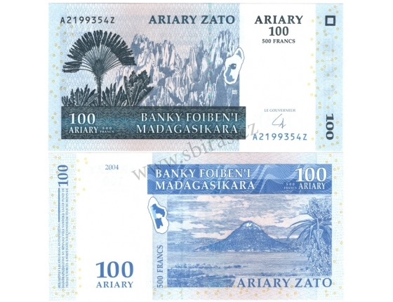 Madagaskar - bankovka 100 ARIARY/500 FRANCS 2004 UNC
