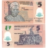 Nigérie - bankovka 5 naira 2013 UNC, polymerová bankovka