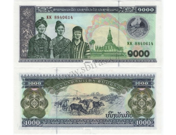 Laos - bankovka 1000 kip 2003 aUNC