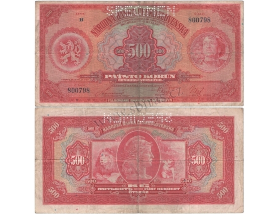 500 korun 1929, série H