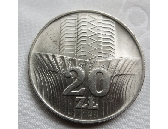 Polsko - 20 zlotych 1973, vodopád
