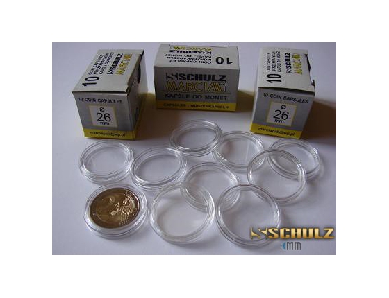 10 pcs. 26mm Coin capsules