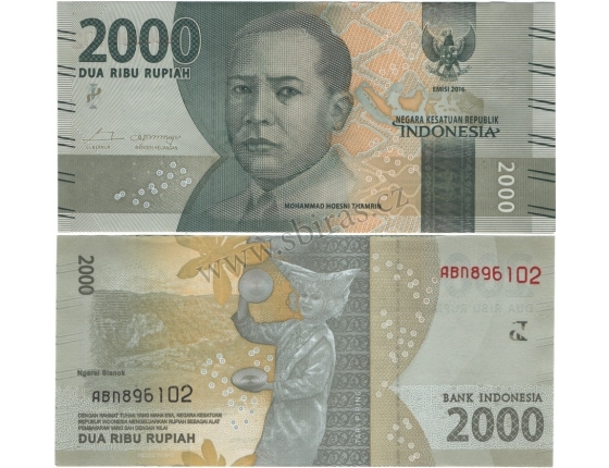 Indonésie - bankovka 2000 rupiah 2016 UNC