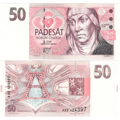 50 korun 1993, série A, UNC