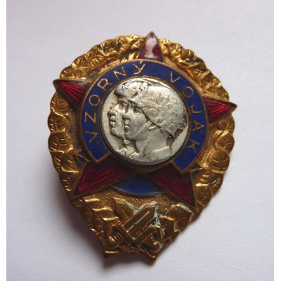 Czechoslovakia -Exemplary soldier Badge