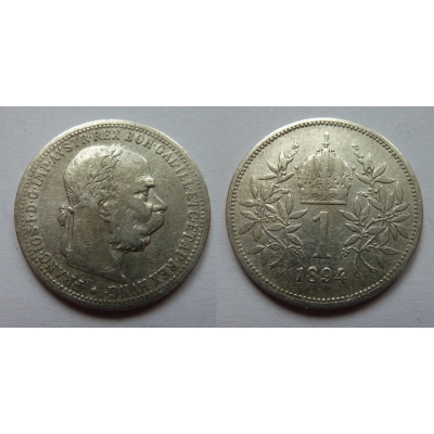 František Josef I. - stříbrná mince 1 koruna 1894