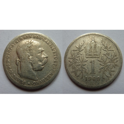 František Josef I. - stříbrná mince 1 koruna 1900