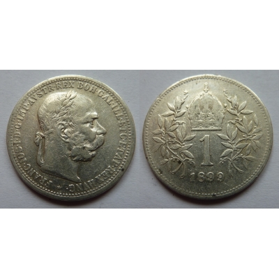 František Josef I. - stříbrná mince 1 koruna 1899