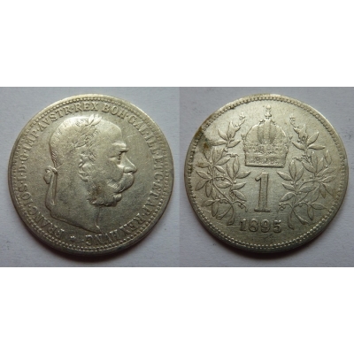 František Josef I. - stříbrná mince 1 koruna 1895