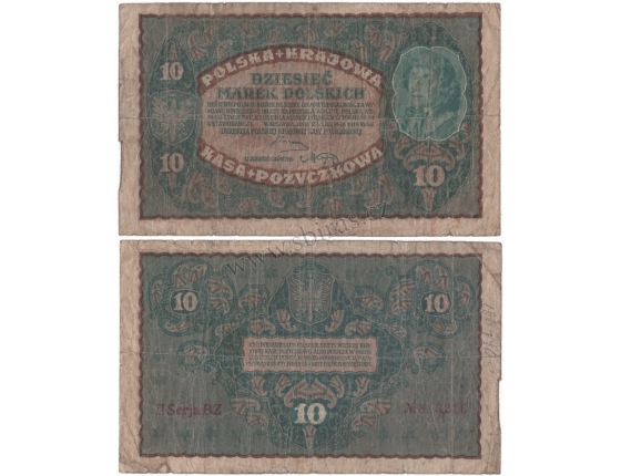 Polsko - bankovka 10 marek 1919