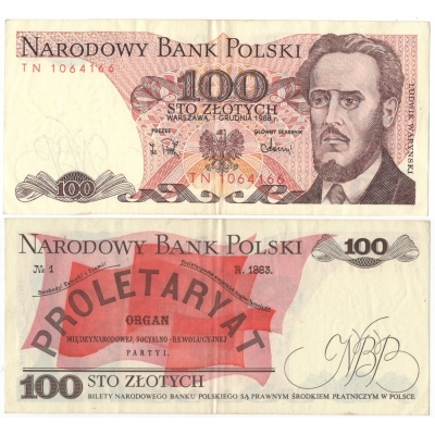 Polsko - bankovka 100 zlotych 1988