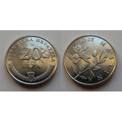 Chorvatsko - mince 20 lipa 2007