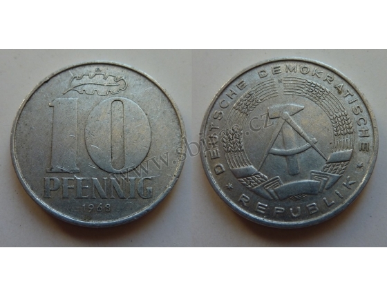 NDR - mince 10 Pfennig 1968 A