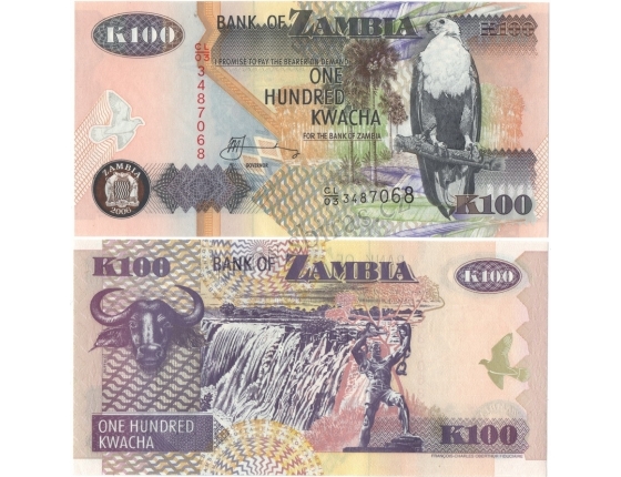 Zambie - bankovka 100 kwacha 2006