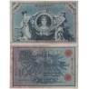 Německé císařství - bankovka Reichsbanknote 100 marek 1908, červený číslovač