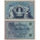 Německé císařství - bankovka Reichsbanknote 100 marek 1908, zelený číslovač