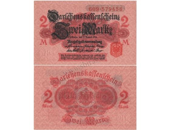 Germany - banknote 2 Mark 1914 UNC
