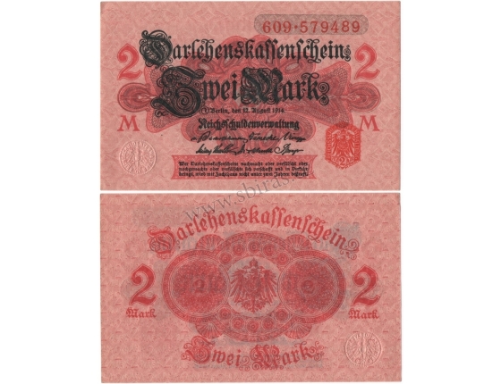 Germany - banknote 2 Mark 1914 