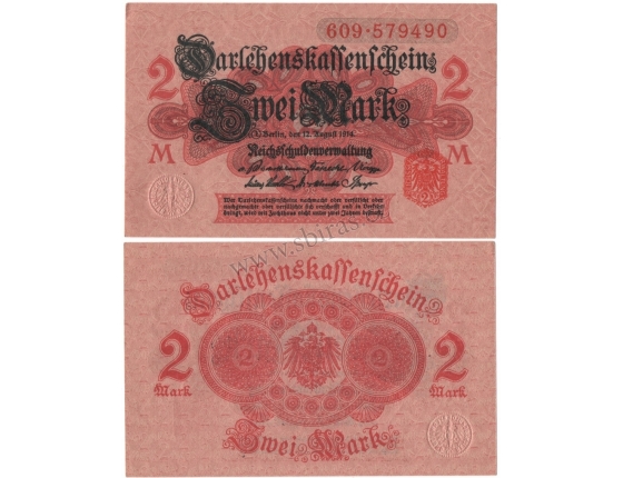 Deutschland - Banknote 2 Mark 1914