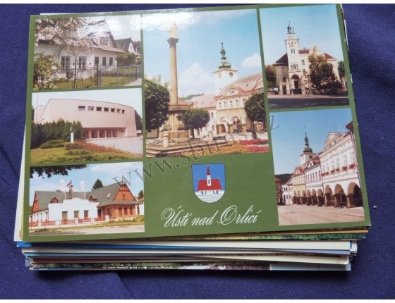 Československo - 50x pohlednice místopis, nepopsaná