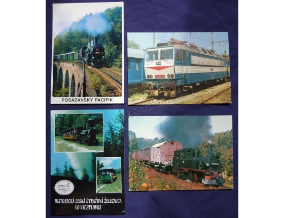 Vlaky - soubor pohlednic