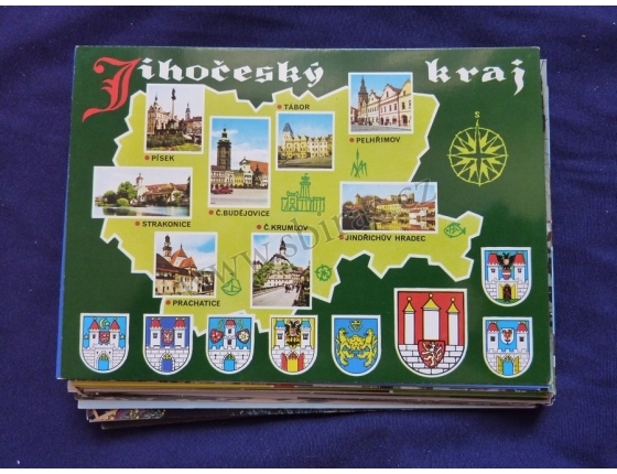 Československo - 50x pohlednice místopis, nepopsané