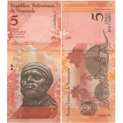 Venezuela - bankovka 5 bolivares 2008 UNC