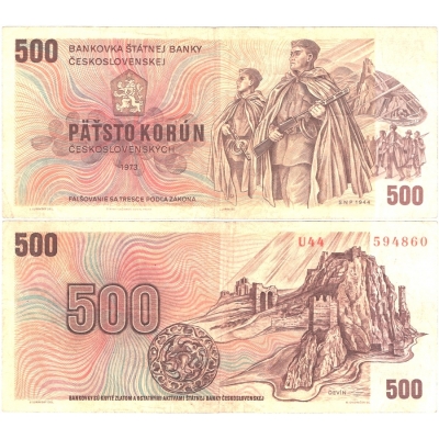 500 korun 1973, série U