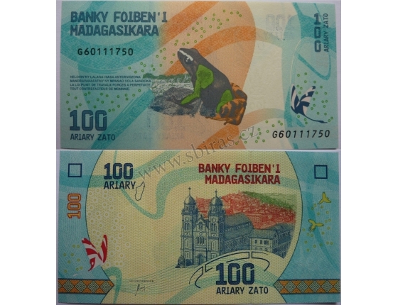 Madagaskar - bankovka 100 ARIARY 2017 UNC