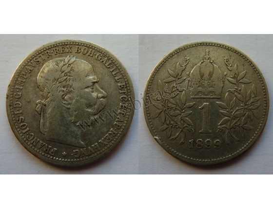 František Josef I. - stříbrná mince 1 koruna 1899