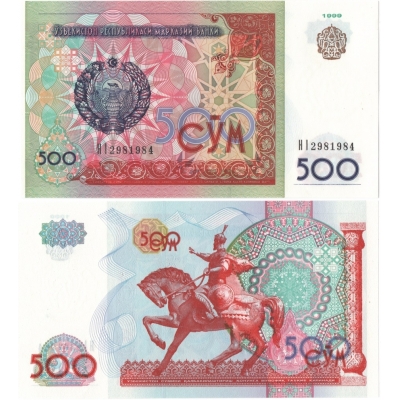 Uzbekistán - bankovka 500 Sum 1999 UNC