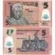 Nigérie - bankovka 5 naira 2014 UNC, polymerová bankovka