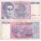 Jugoslávie - bankovka 500 dinara 1992