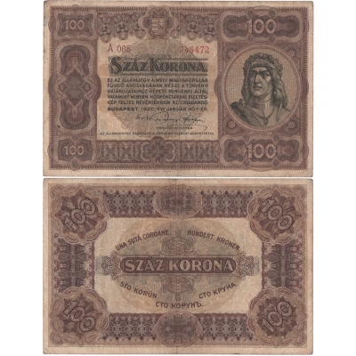 Maďarsko - bankovka 100 Korona 1920