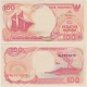 Indonésie - sata bankovek 100, 500, 1000 rupiah UNC