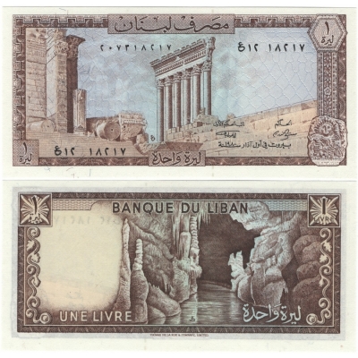 Libanon - bankovka 1 libra 1980 UNC