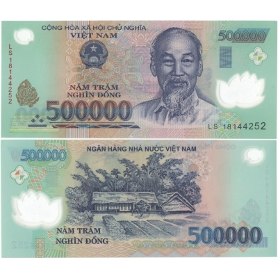 Vietnam - bankovka 500 000 dong bl, polymerová bankovka