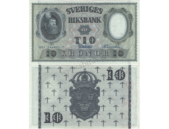 Švédsko - bankovka 10 kronor 1957
