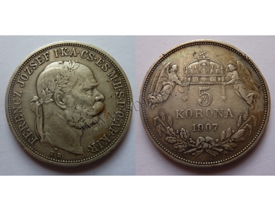 5 Kronen 1907 k.b.