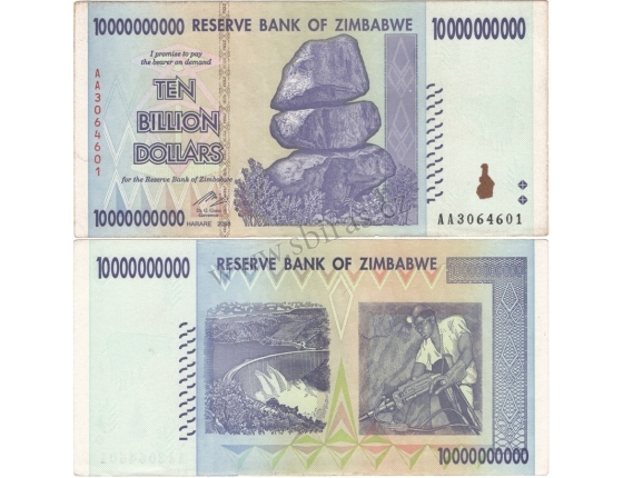 Zimbabwe - bankovka 10 000 000 000 dollars