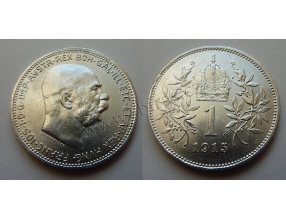 František Josef I. - stříbrná mince 1 koruna 1915
