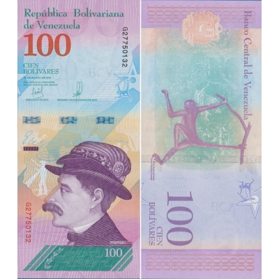 Venezuela - bankovka 100 Bolivares 2018 UNC