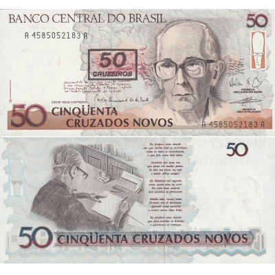 Brazílie - bankovka 50 Cruzeiros UNC